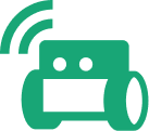 ロボット：センサー制御カーのアイコン